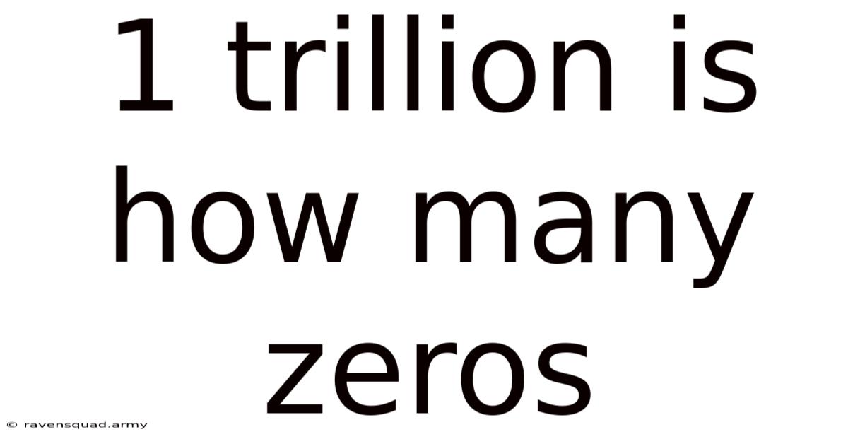 1 Trillion Is How Many Zeros