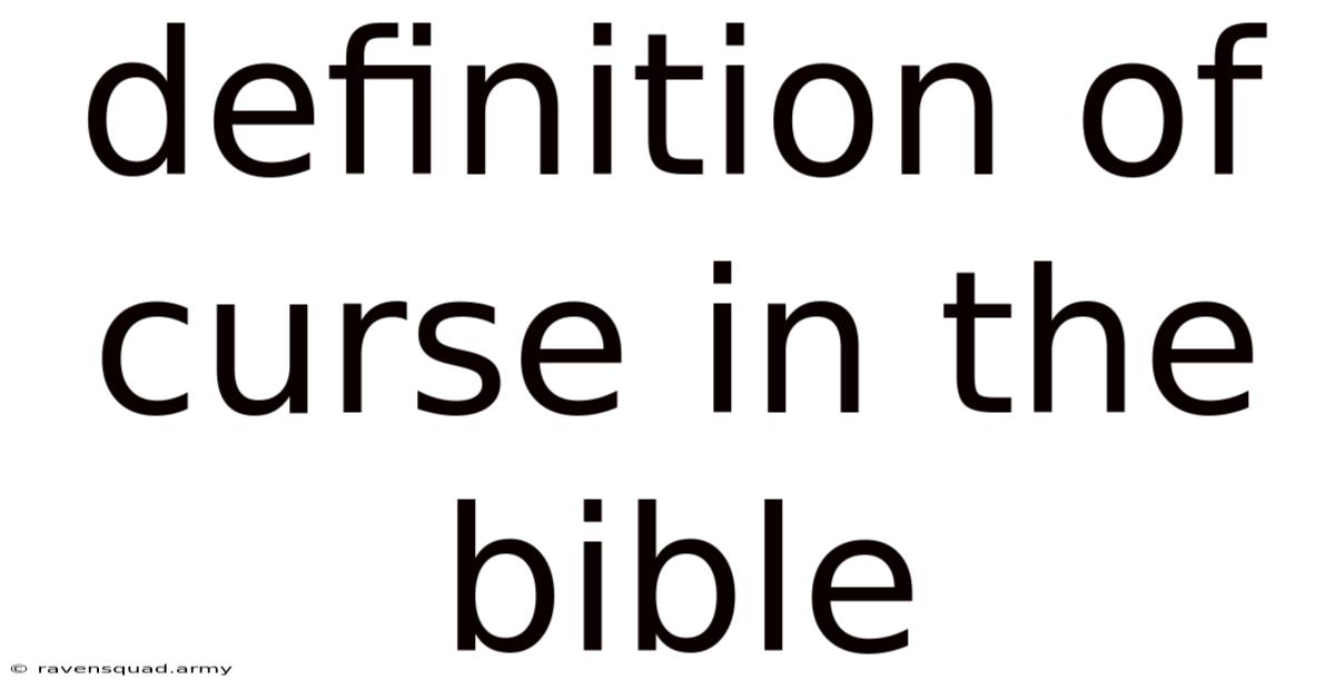 Definition Of Curse In The Bible