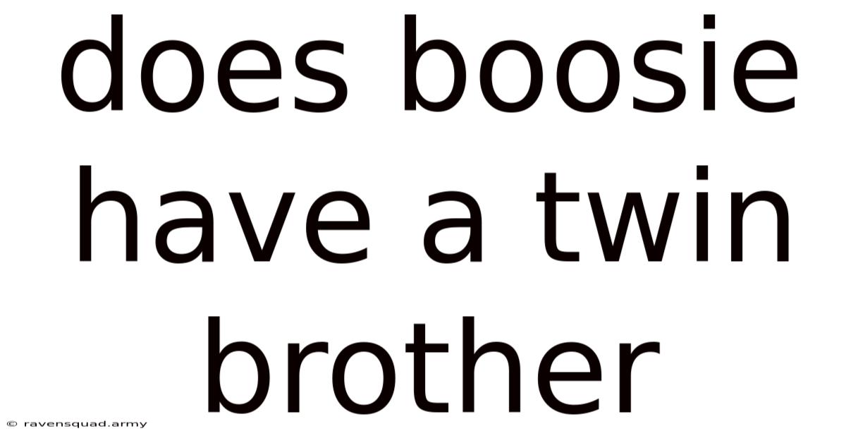 Does Boosie Have A Twin Brother