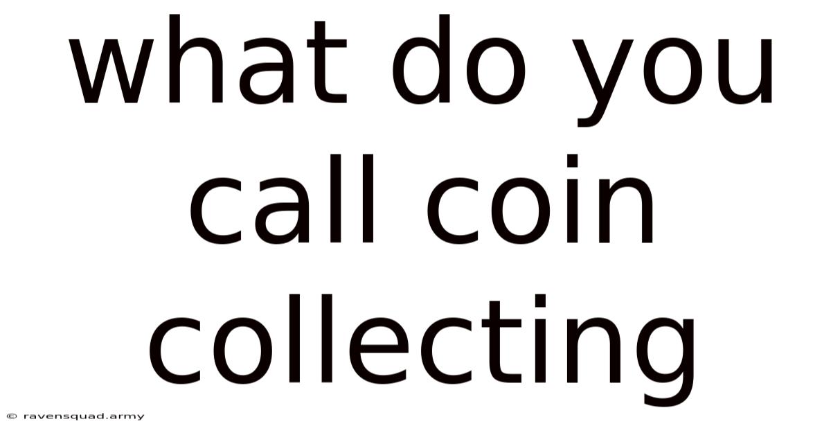 What Do You Call Coin Collecting