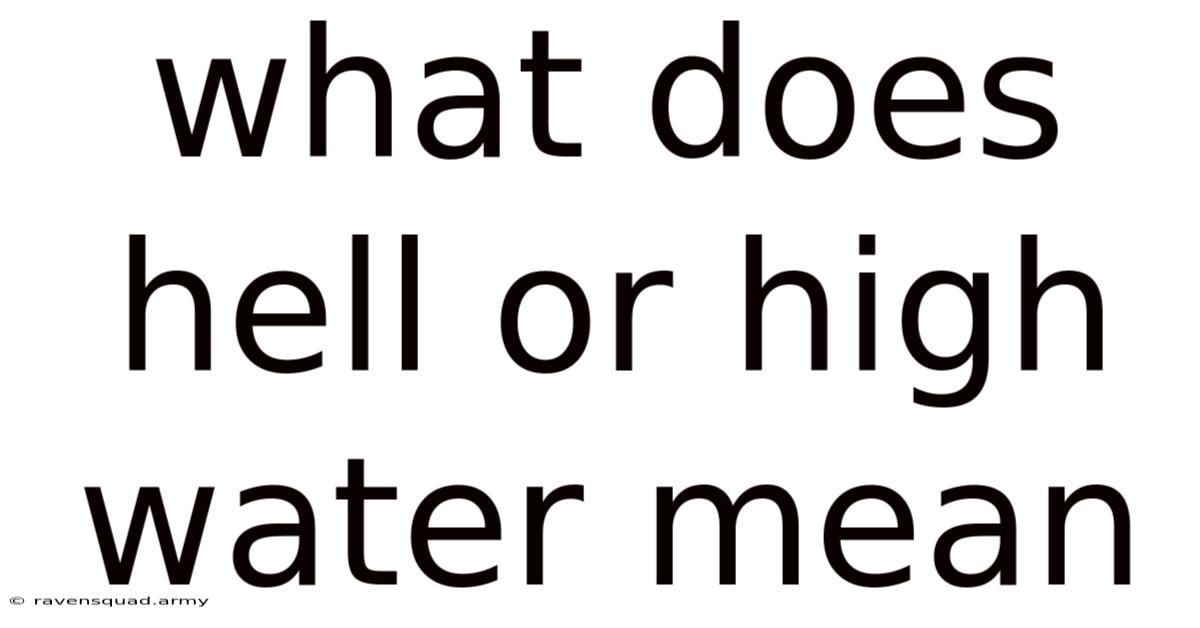 What Does Hell Or High Water Mean