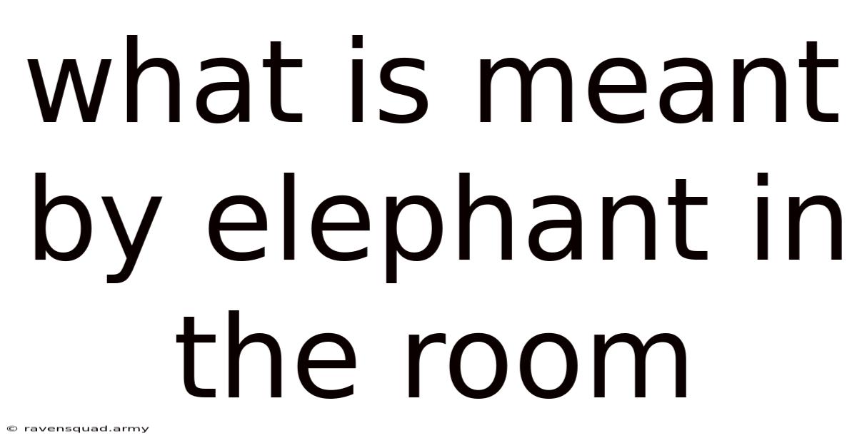 What Is Meant By Elephant In The Room